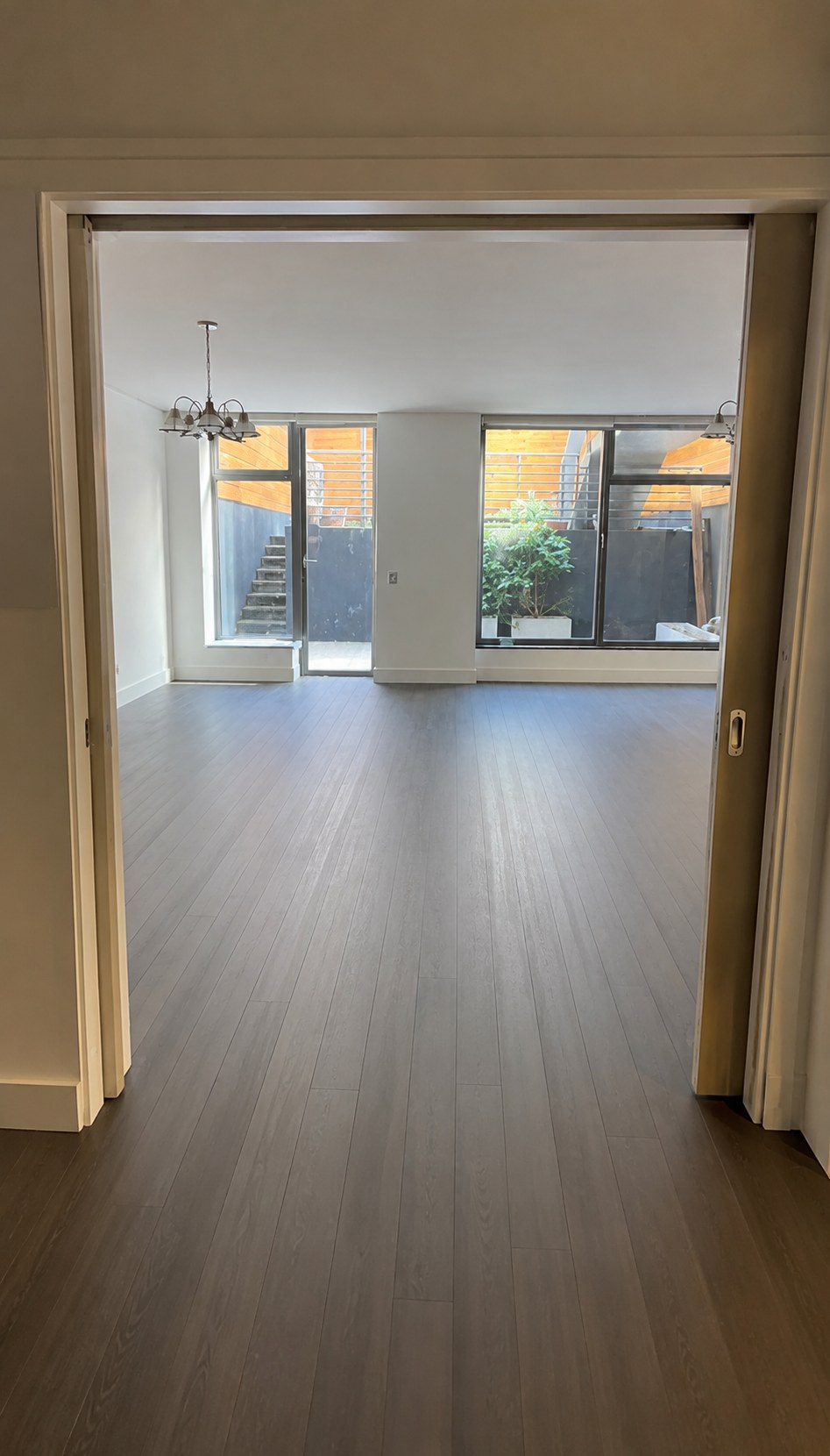 Wide-plank hardwood flooring installation in a downtown Manhattan apartment by FF Solutions